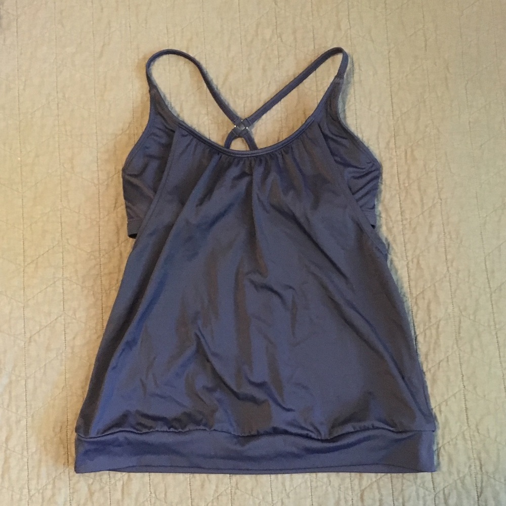 Athleta 34 B/C Navy Swim Top